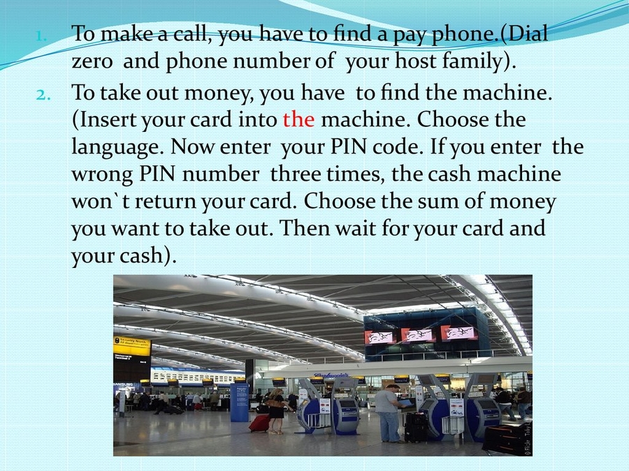 проект по английскому языку 10 класс at an international airport